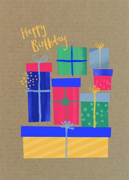 Send birthday wishes with this illustrated birthday present card!