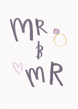 Congratulations to the happy couple! Whether it's for a wedding or an engagement this illustrated card featuring a ring and a heart is perfect!