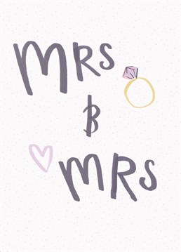 Congratulations to the happy couple! Whether it's for a wedding or an engagement this illustrated card featuring a ring and a heart is perfect!