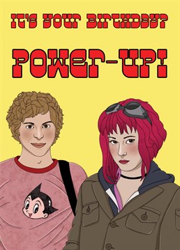 Score top points with this birthday card featuring Scott Pilgrim and Ramona Flowers!