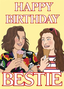 Give your bestie this Stranger Things inspired Birthday card featuring everyone's favourite friends Eleven and Max!
