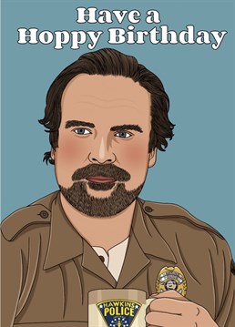 Help someone have a Hoppy birthday with this Stranger Things inspired card