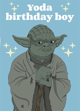 Make someone's day with this Star Wars inspired birthday card featuring everyone's favourite Jedi master Yoda