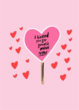 Cute, funny, cheeky card for your significant other