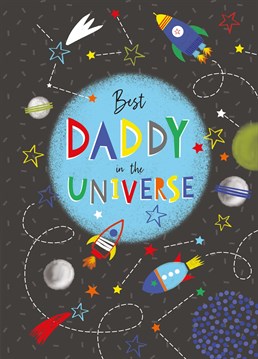 Treat the best Dad in the Universe to this space-themed design. Truly out of this world.