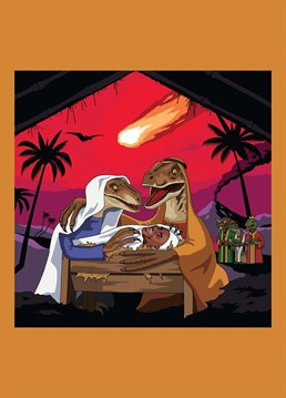 The true meaning of Christmas, as requested by Nicola Hine. Which clearly is a dinosaur nativity featuring Ainsley Harriott as Jesus Christ, obvs. Jim'll Paint It design by Lesser Spotted Images.