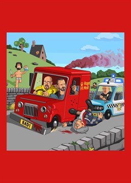 Breaking Bad meets Postman Pat, in which Walter and Jesse deliver both post and meth to the residents of Greendale, as requested by Craig Graham. Jim'll Paint It design by Lesser Spotted Images.
