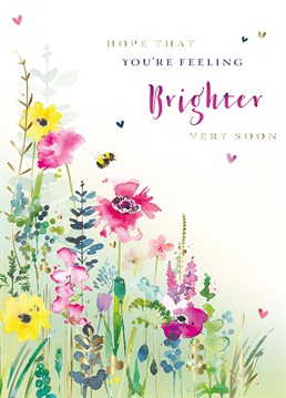 Put a spring in their step and help them on their way to recovery with this lovely get well card by Ling Design.
