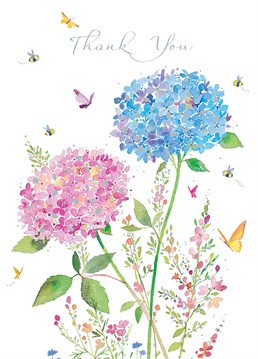 Express your thanks and put a smile on their face with this lovely, floral Thank You card by Ling Design.