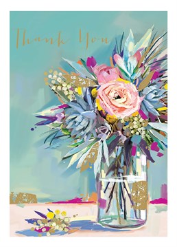Say thanks a bunch with this vibrant bouquet of flowers by Ling Design.