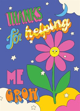 Cute and colourful greeting Thank You card perfect to say thanks for any occasion! Designed by Lucky in Love.