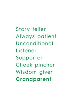 Grandparent Card. Make them smile with this Typography Birthday card.