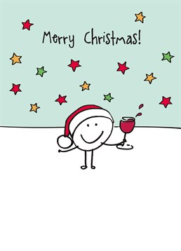 This adorable Lucilla Lavender card is perfect to send to someone who plans to eat, drink, and be merry this Christmas.