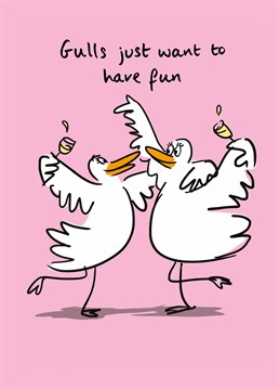 This card from Lucilla lavender will have them singing 'gulls just want to have fun' all day long on their Birthday.