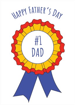 Wish a number 1 Dad a Happy Father's Day with this colourful card!