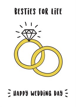 Wish the happy couple a very happy wedding day with this playful little card!