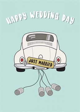 Send the happy couple your heartfelt congrats with this cute Wedding card!