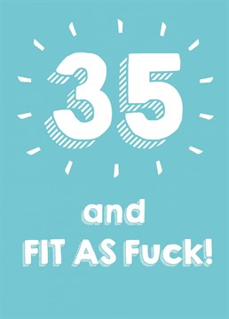 Wish a special someone a very happy birthday on their milestone big day with this cheeky card!