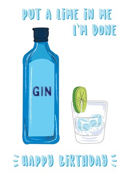 Wish a special someone a happy birthday with this gin inspired card!