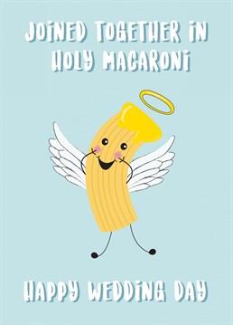 Wish the happy couple a happy wedding day with this macaroni inspired card!