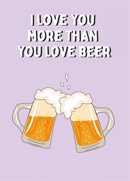 Wish a special someone a happy birthday / happy anniversary with this beer inspired card!
