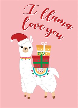 Wish a special someone a merry Christmas with this playful llama inspired card!