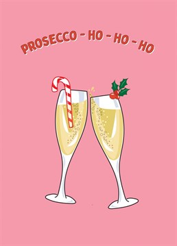 Wish a prosecco lover a Merry Christmas with this bubblin' card!