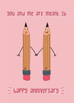 Wish your other half a happy anniversary with this super cute card!