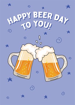 Wish someone a happy birthday with this beer inspired card!