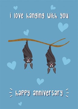Wish a special someone a Happy Anniversary with this playful little card!