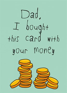 Wish a special dad a Happy Father's Day with this hilarious card!