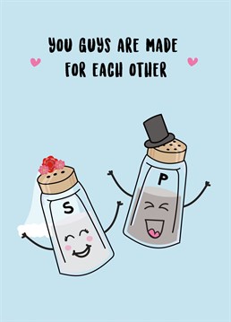 Wish the happy couple a happy wedding day with this super fun wedding card!