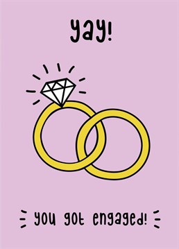 Congratulate someone on their fabulous engagement with this super fun card!