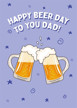 Wish a special dad a happy birthday with this beer inspired birthday card!