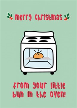 Send Christmas wishes from that special little bun in the oven!