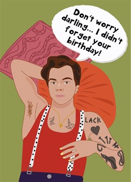 Send hearts racing with this hot and steamy Harry Styles themed Birthday card!