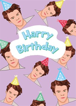 Send Birthday wishes to a Harry Styles fan with this super fun and colourful Birthday card!