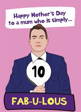 Send mother's day wishes to a fabulous mum with this Strictly Come Dancing themed Mother's Day Card.