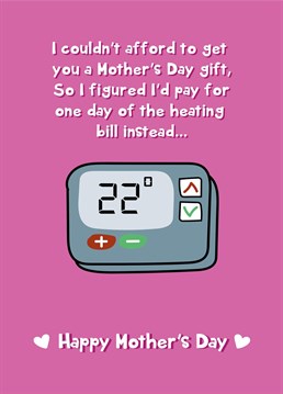 Send Birthday wishes to a special mum with this hilarious cost of living themed Mother's Day card!