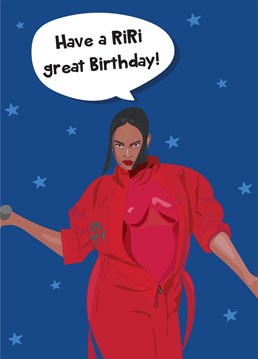 Send birthday wishes to someone you RiRi like with this RiRi fun and colourful Rihanna inspired card!