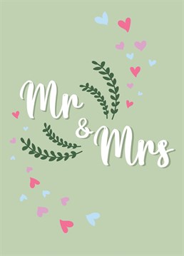 Send well wishes to the happy couple with this super fun and colourful wedding card!