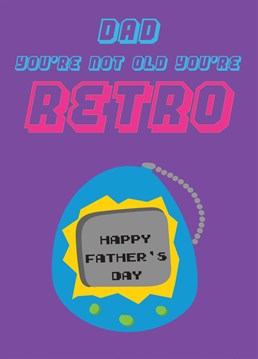 Send Father's Day wishes to ta retro dad with this hilarious Father's Day card!
