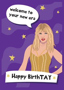 Send birthday wishes to a special someone with this hilarious and colourful Taylor Swift themed card!