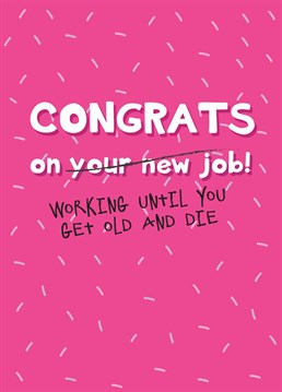 Congratulate a clever clogs on their fabulous new job with this hilarious and colourful card!