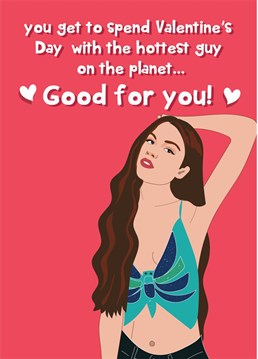 Send love and Valentine's wishes to that special someone with this hilarious Olivia Rodrigo themed Valentine's Day card!
