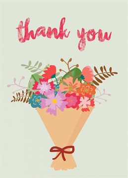 Send someone a big thank you with this heartfelt floral card!