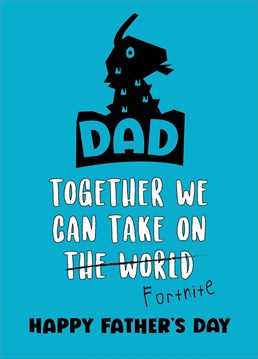 Send love to a special daddy on Father's Day with this fun and colourful Fortnite themed card!