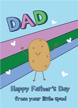 Send love to a special daddy on Father's Day with this fun and colourful card!