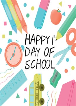 Surprise your kids with this lovely back to school card on their first day of school.