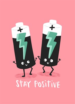 Send words of encouragement and spark some positivity with this cute thinking of you card by Lucy Maggie.